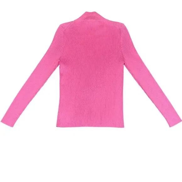 Delpozo Pink Merino Wool Sequin Sweater Size M NWT